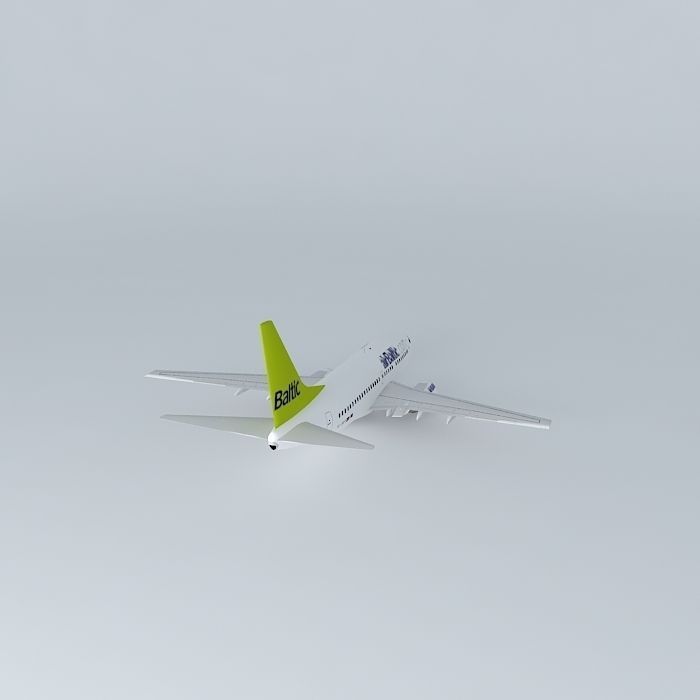 airBaltic Boeing 737 500 Free 3D model_1