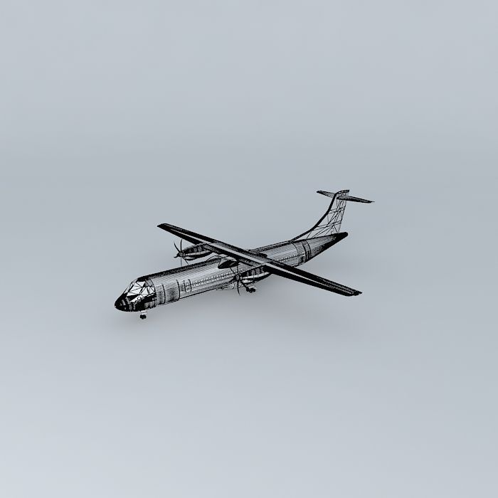 Template Aerospatiale Aeritalia ATR 72 500 Gear Down 3D model_3