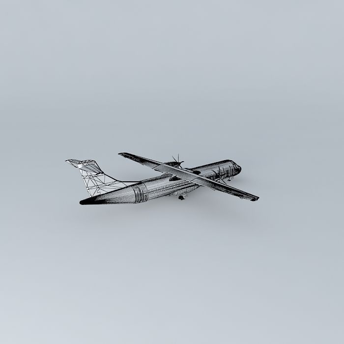 Template Aerospatiale Aeritalia ATR 72 500 Gear Down 3D model_4