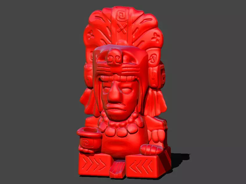 Aztec Pen Holder 3D print model_0