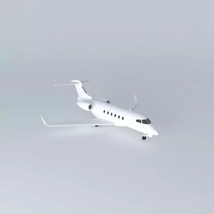 Template Bombardier BD 100 Challenger 300 FIXED SIZE 3D model_0