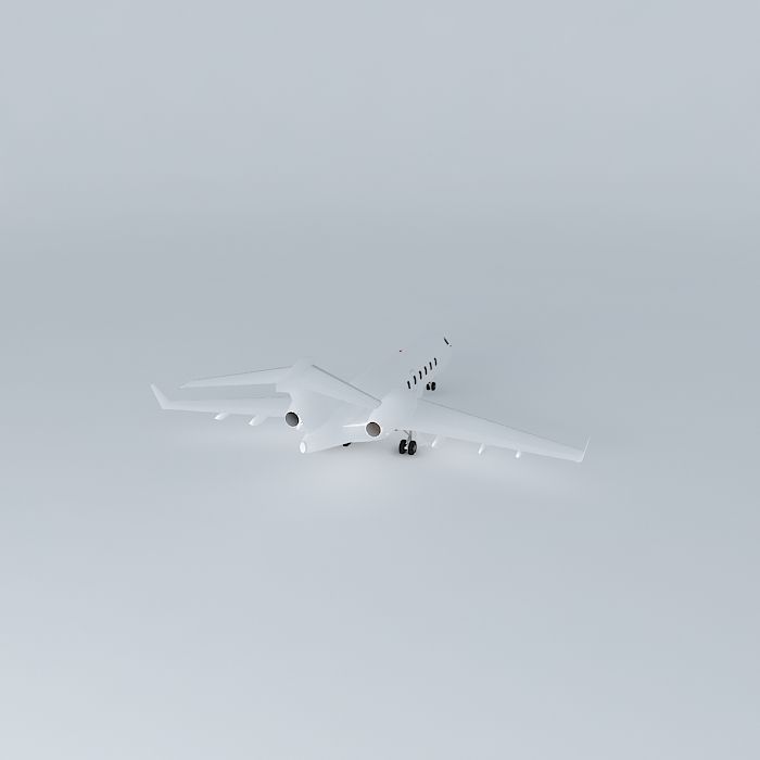 Template Bombardier BD 100 Challenger 300 FIXED SIZE 3D model_1