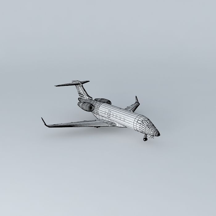 Template Bombardier BD 100 Challenger 300 FIXED SIZE 3D model_3