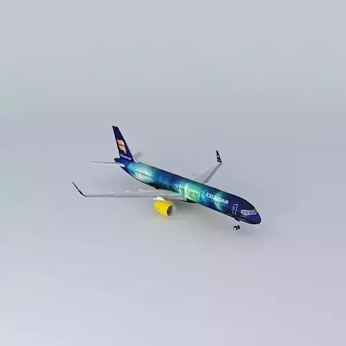 Icelandair Boeing 757 200W Hekla Aurora Free 3D model