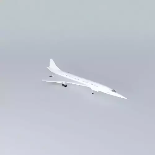 Template Aérospatiale BAC Concorde Free 3D model