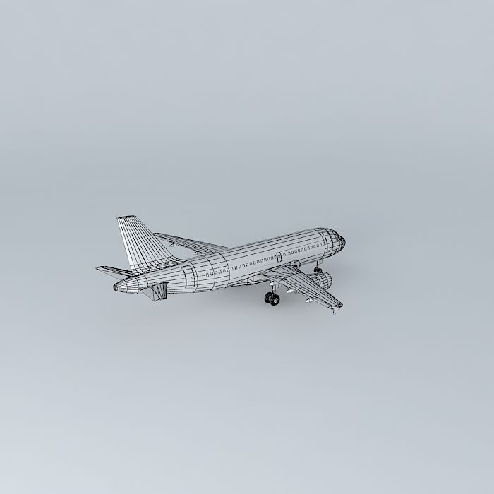 Template Airbus A319 100 v2 3D model