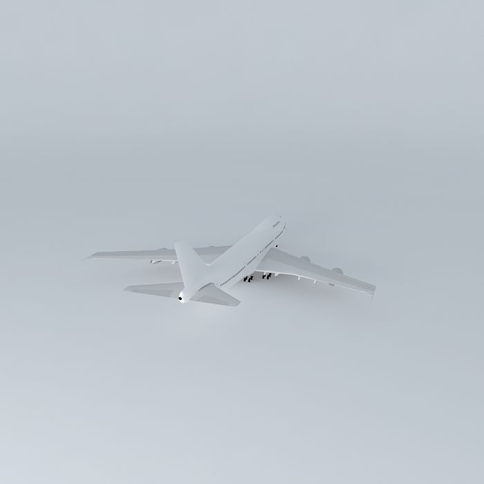 Template Boeing 747 200B PW Free 3D model_1