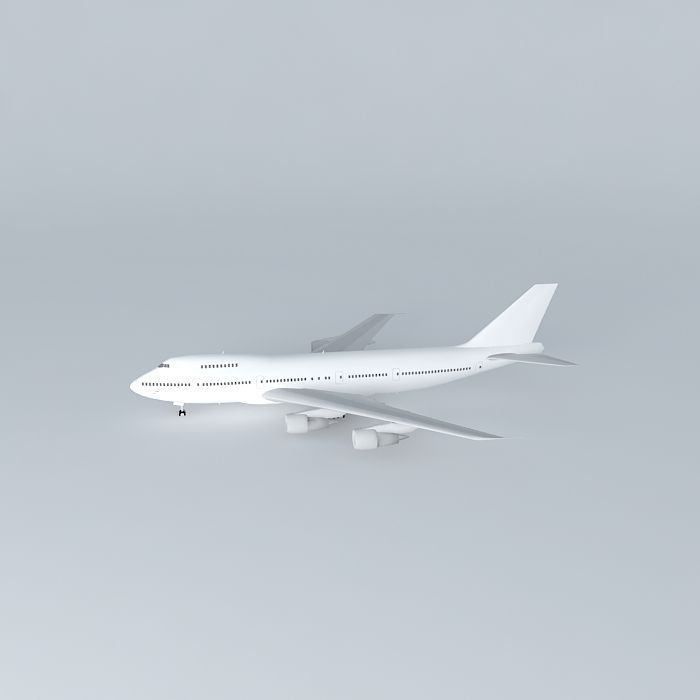 Template Boeing 747 200B PW Free 3D model_2