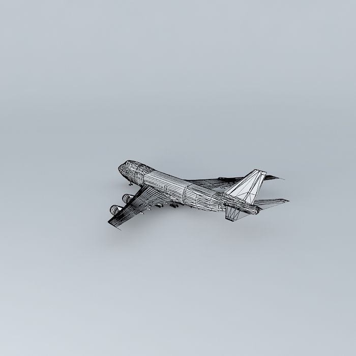 Template Boeing 747 200B PW Free 3D model_4