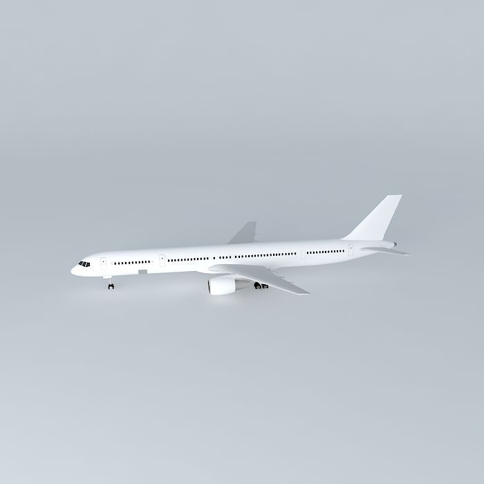 Template Boeing 757 300 Free 3D model_2