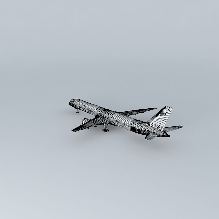 Template Boeing 757 300 Free 3D model_4