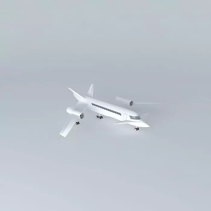 Template Cadillac FTS Business Jet Free 3D model_0