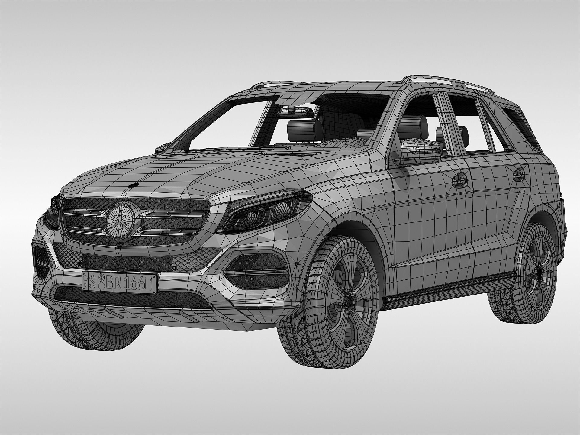Mercedes Benz GLE Class 2016 3D model_10
