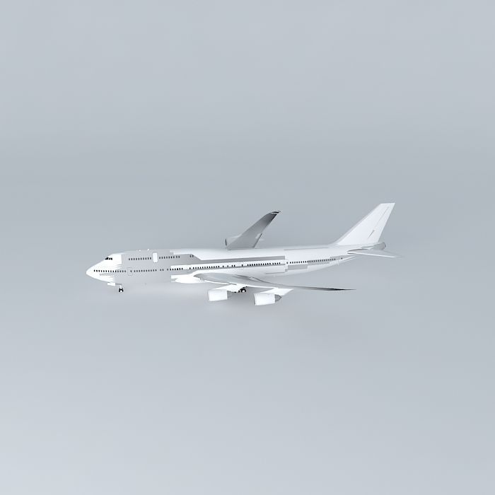 Boeing 747 800i Template V2 Free 3D model_2