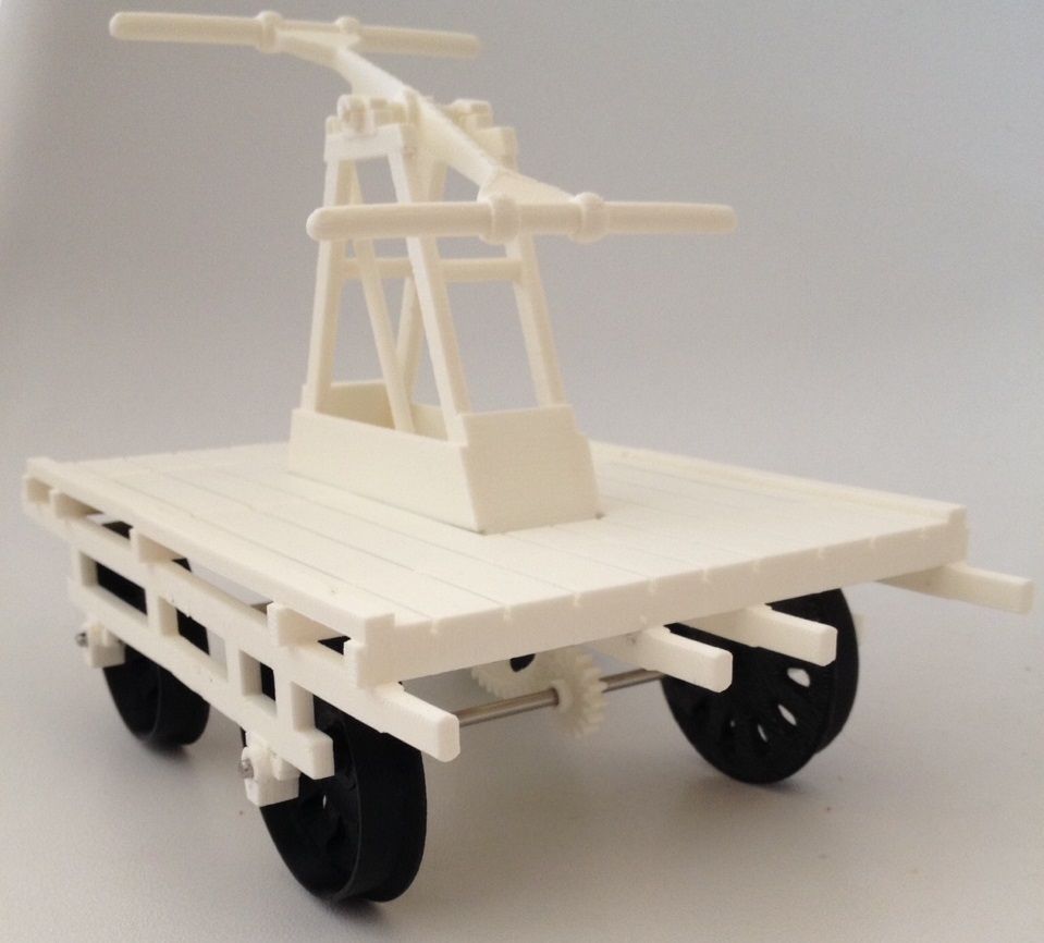 Hand Car  Pump Trolley 3D print model_3