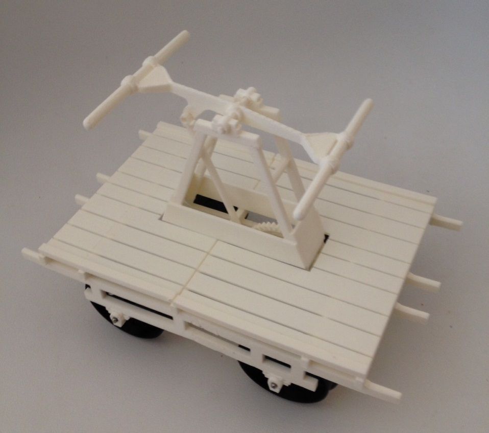 Hand Car  Pump Trolley 3D print model_5