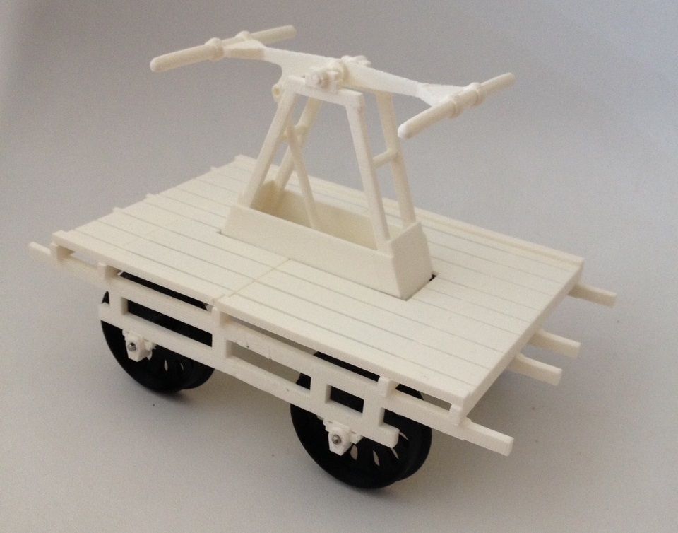Hand Car  Pump Trolley 3D print model_2