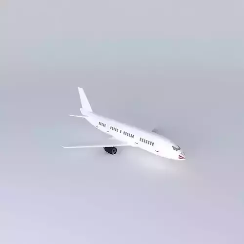 Low Poly Medium Range Aircraft