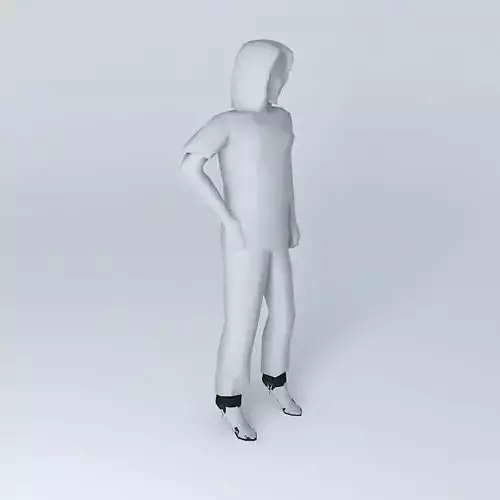 3d woman standing