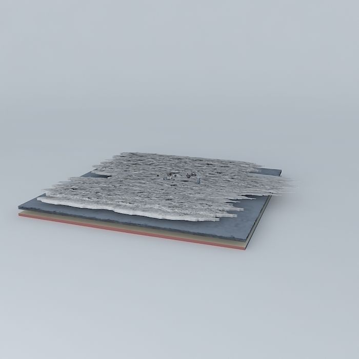 7Th SketchyDestruction meteor attack destruction part  Free 3D model_1