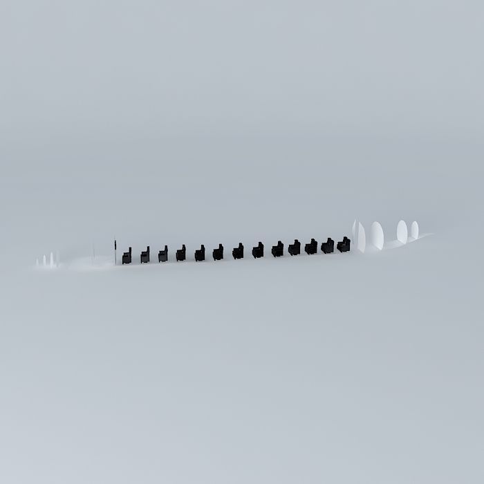 Embraer Erj 145 interior Free 3D model_2