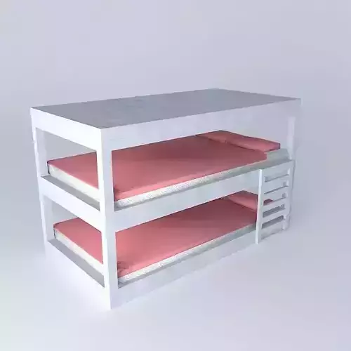 Low Poly Long Range Airliner Bed Free 3D model