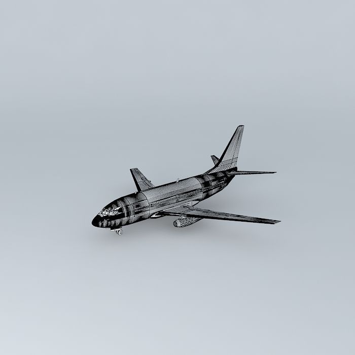 Template Boeing 737 100 Free 3D model_3