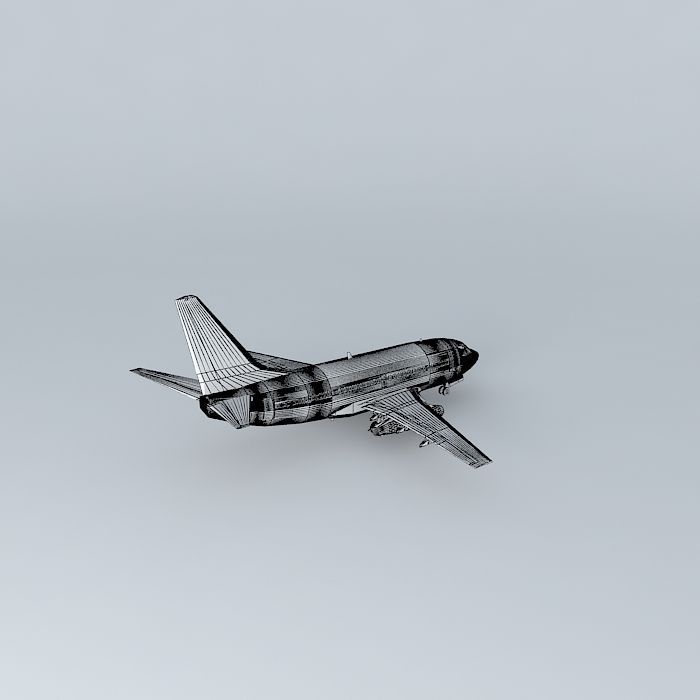 Template Boeing 737 100 Free 3D model_4