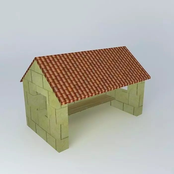 Typical Canarian Bus Stop Free 3D model