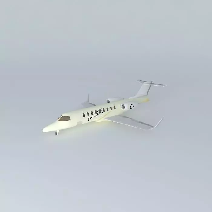 Bombardier Learjet 45 With Interior Free 3D model_0