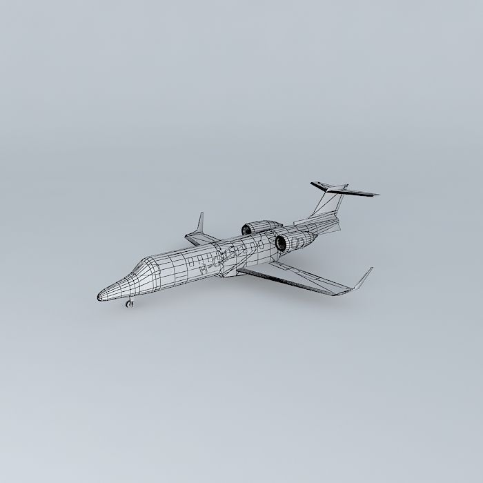 Bombardier Learjet 45 With Interior Free 3D model_3