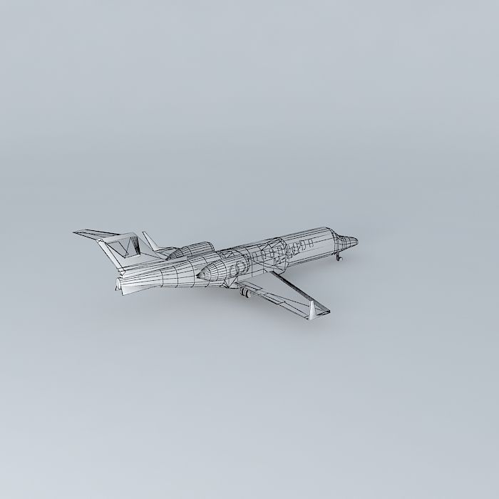 Bombardier Learjet 45 With Interior Free 3D model_4