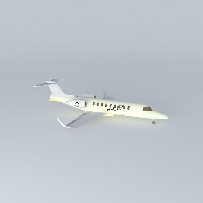 Bombardier Learjet 45 With Interior Free 3D model_1