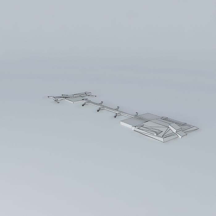 Keflavik International Airport Terminal Free 3D model_4