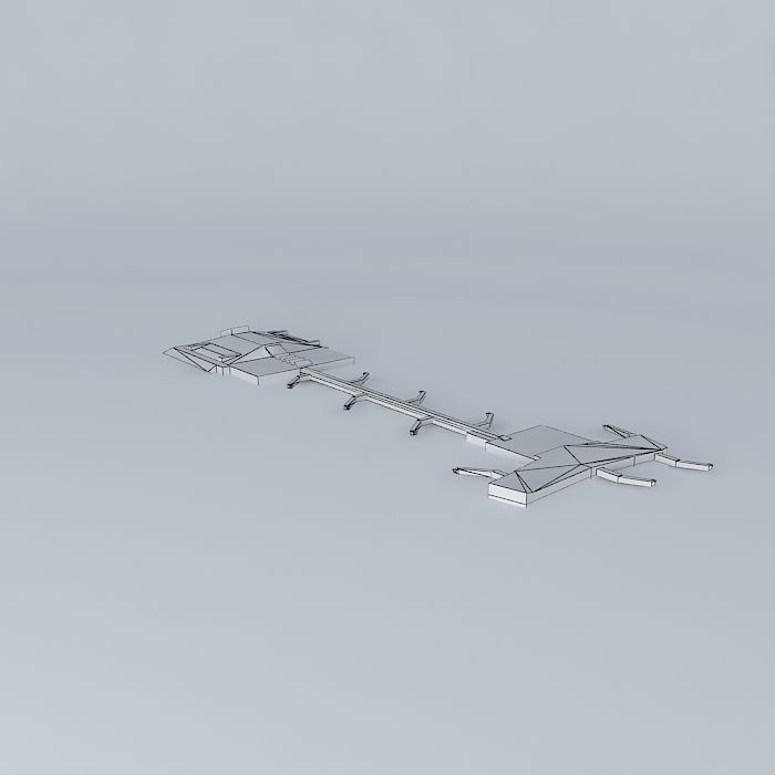 Keflavik International Airport Terminal Free 3D model_3