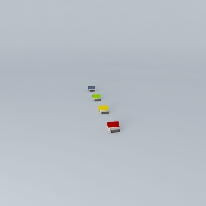 A Row of houses Free 3D model_2