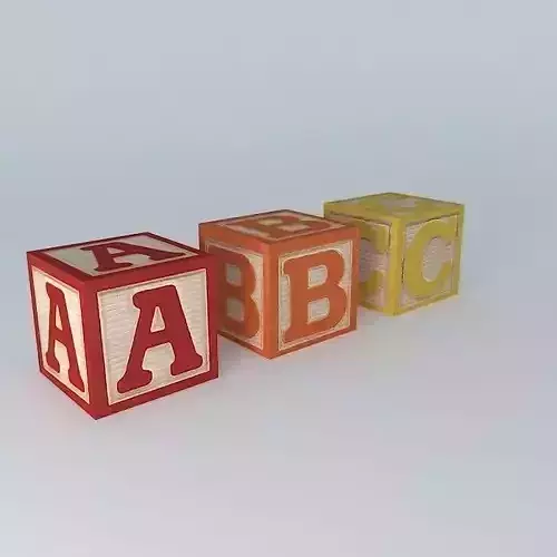 ABC Cubes Free 3D model