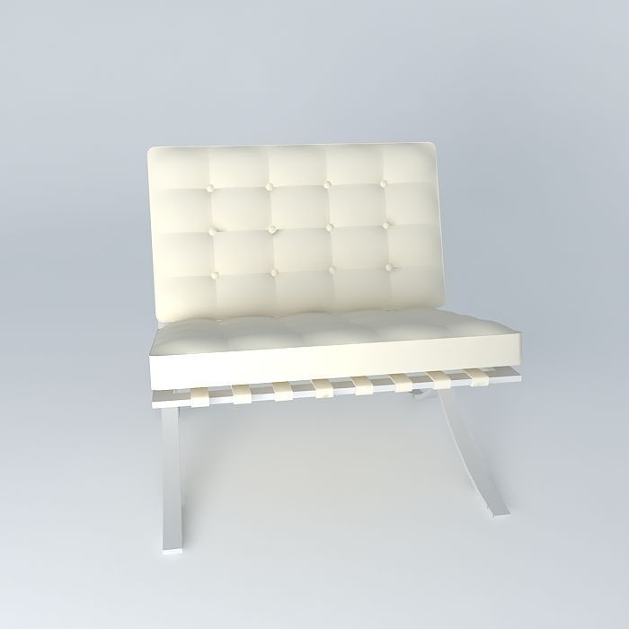 Barcelona Chair 3D model_2