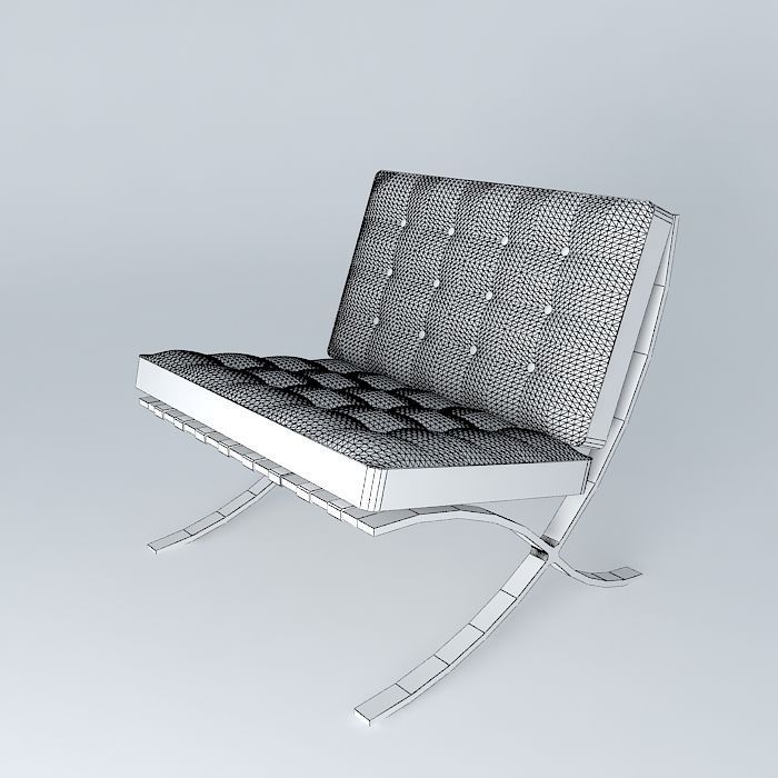 Barcelona Chair 3D model_4