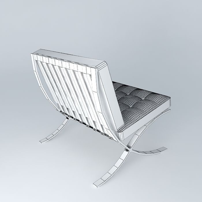 Barcelona Chair 3D model_3