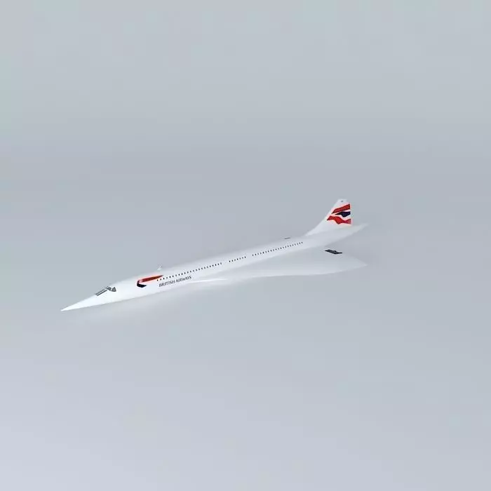 British Airways Concorde 3D model_0