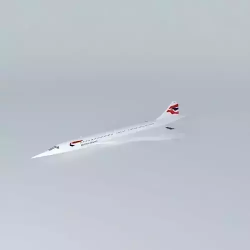 British Airways Concorde 3D model