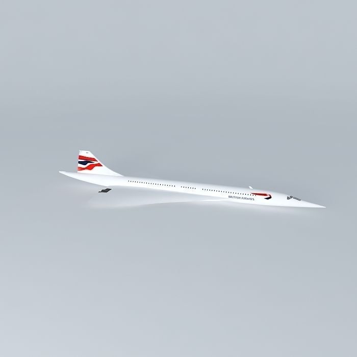 British Airways Concorde 3D model_1