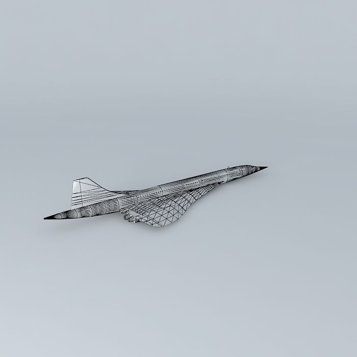 British Airways Concorde 3D model_4