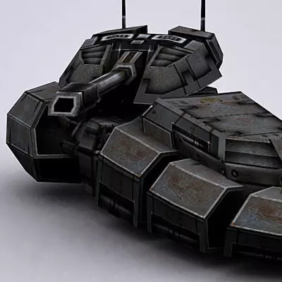 3DRT - Sci-Fi Hovertank2 Low-poly 3D model_0