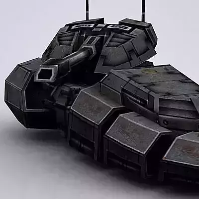 3DRT - Sci-Fi Hovertank2 Low-poly 3D model