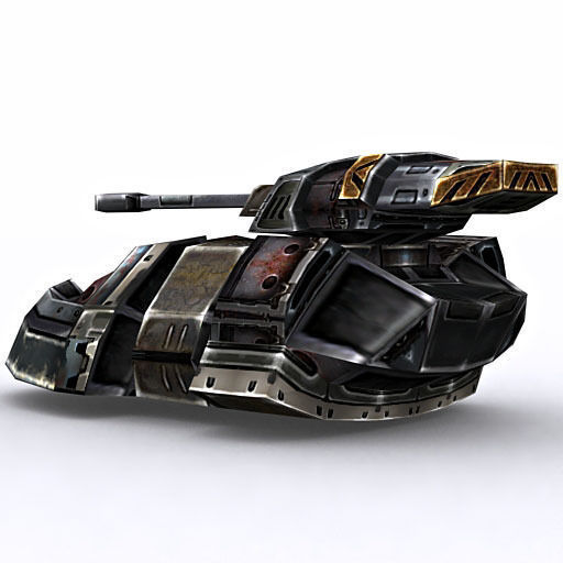 3DRT - Sci-Fi Hovertank3  Low-poly 3D model_1