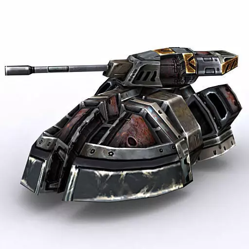 3DRT - Sci-Fi Hovertank3  Low-poly 3D model_0