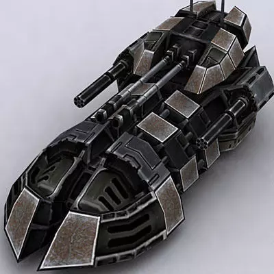3DRT - Sci-Fi Hovertank7 Low-poly 3D model_0