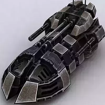 3DRT - Sci-Fi Hovertank7 Low-poly 3D model